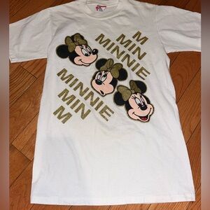 Disney Minnie Mouse women’s Tee - White and Gold
